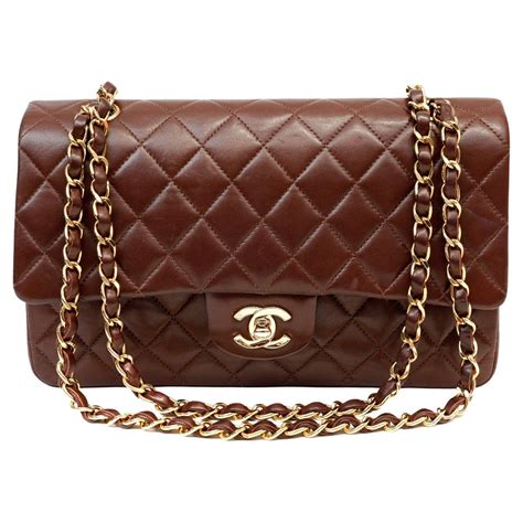 chanel brown leather travel bag zip|chanel lambskin bag.